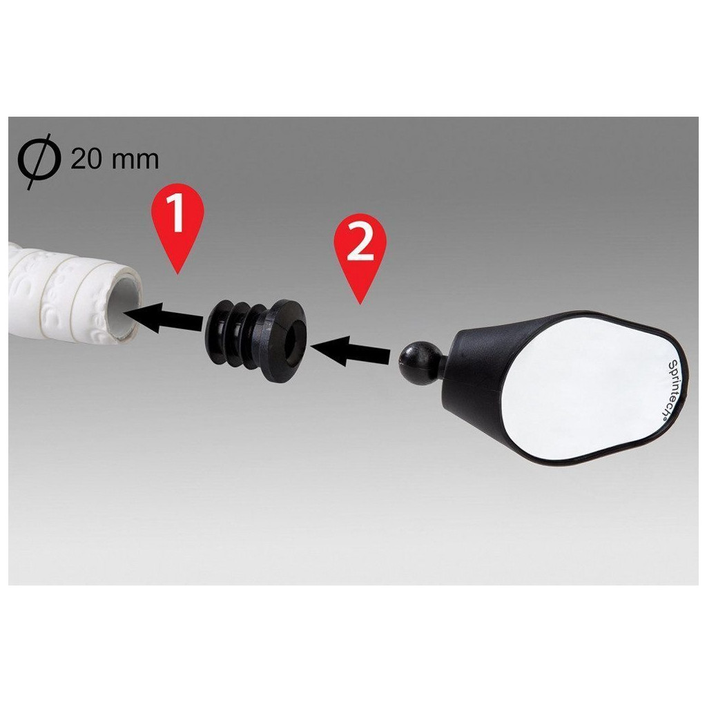 Miroir Rétroviseur Vélo Style Rétro Noir - Réglable, Pour Guidon 21 Mm, Dimensions 200 X 60 Mm