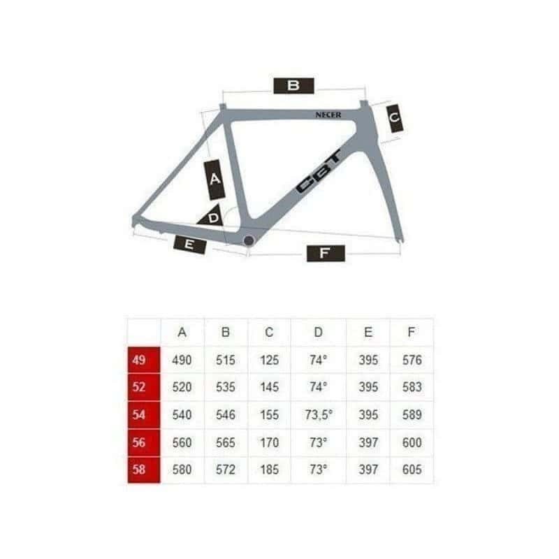 Vélo route CBT Italia Necer Plus Disc Shimano Ultegra 11v Grafic Red 2023