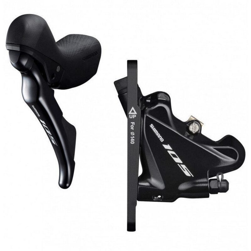 Poignée gauche vélo route Shimano 105 R7020 double plateau avec étrier BR-R7070 - Exposition