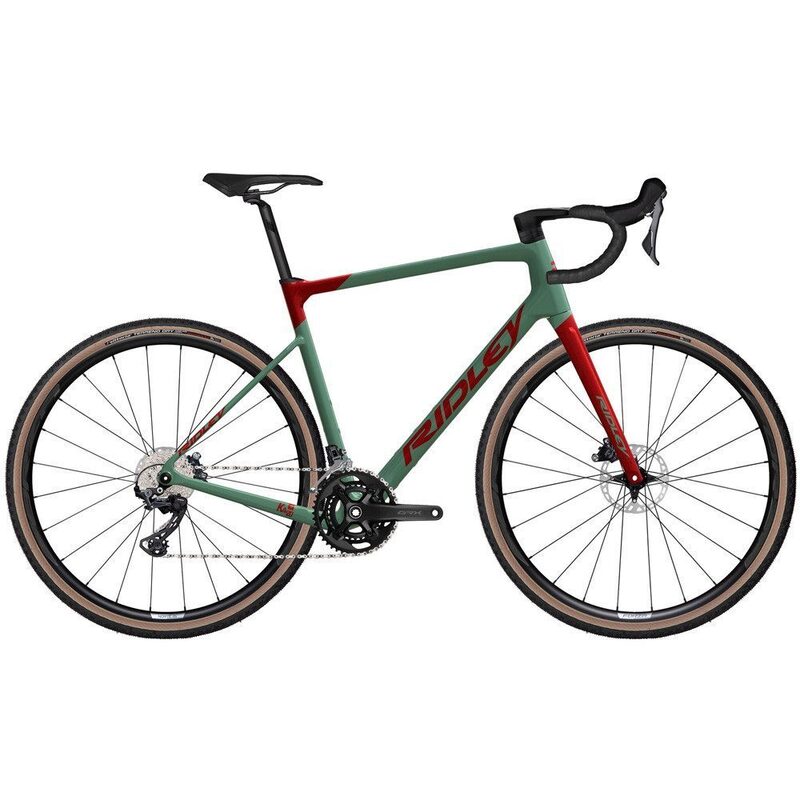 Gravelfiets Ridley Grifn Shimano GRX800 11v GRC01Cs Candy Red Metallic Thyme Green Glossy 2023