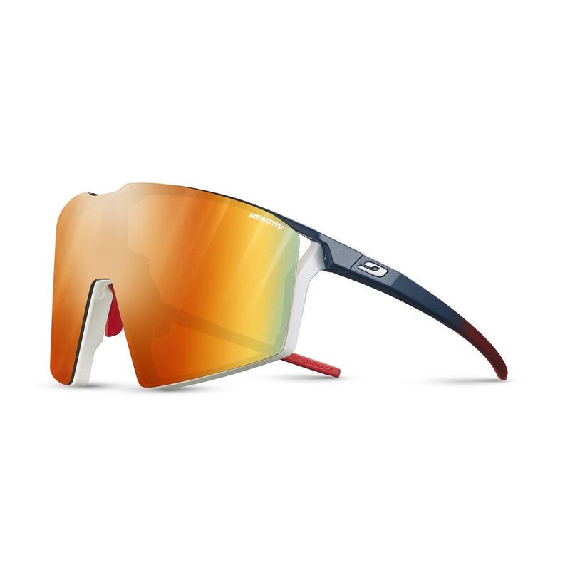 Lunettes vélo photochromiques Julbo Edge Bleu Blanc Rouge Réactiv 1-3