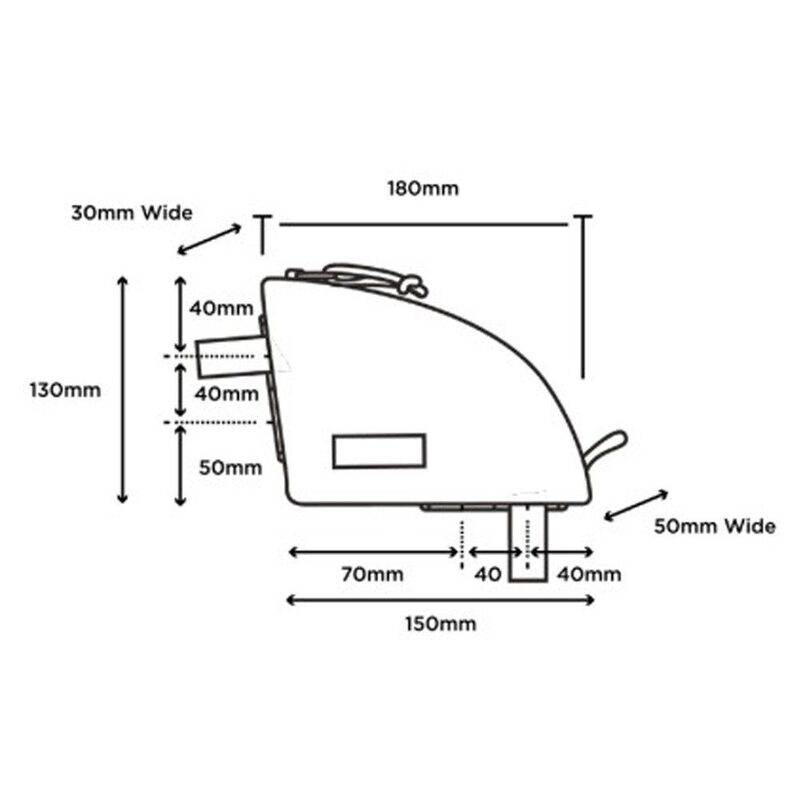 Sacoche de cadre bikepacking Restrap Rear Top Tube Bag 1L