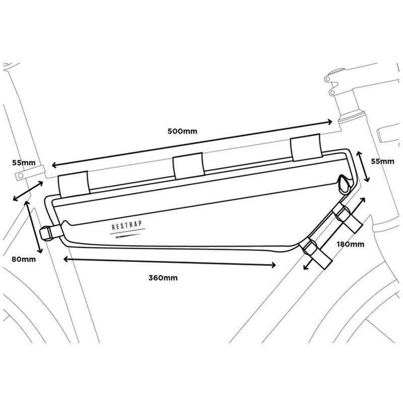 Restrap Race Frame Bag Large 4,2L bikepacking-frametas