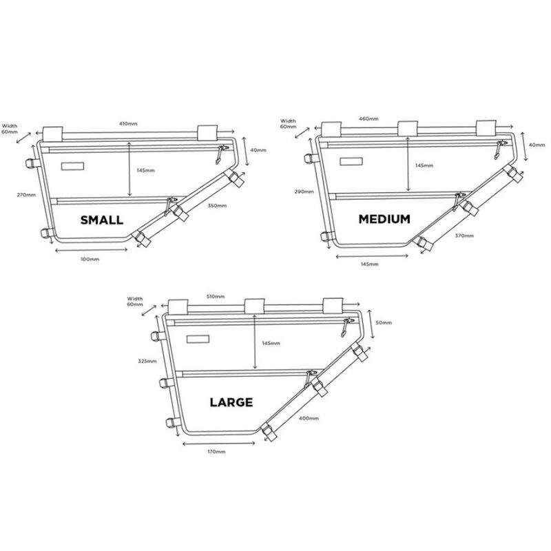 Sacoche de cadre bikepacking Restrap Full Frame Bag Small 6L