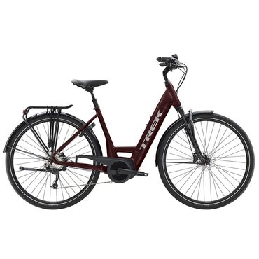 VTC électrique Trek Verve+ 4 Lowstep 500 Wh Cobra Blood 2023