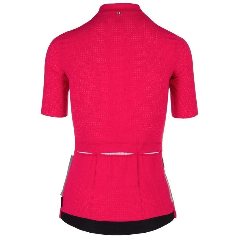 Maillot vélo manches courtes femme Q36.5 Pinstripe PRO Rubino