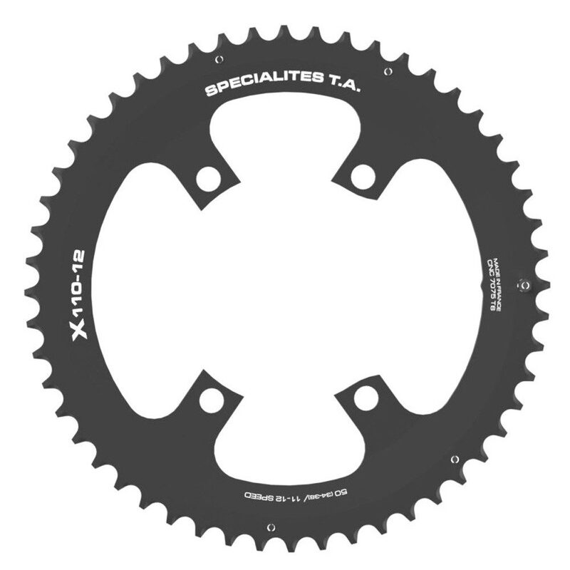 Plateau externe vélo route Spécialités TA X110 4 branches pour pédalier Shimano 12V R9200-8100-7100