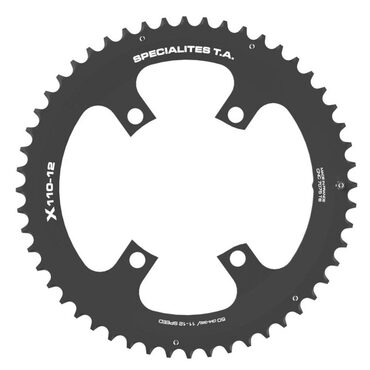 Plateau externe vélo route Spécialités TA X110 4 branches pour pédalier Shimano 12V R9200-8100-7100