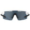 Lunettes vélo AZR Road RX Blanc Verni Ecran Bleu Hydrophobe Multicouche