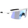 Lunettes vélo AZR Kromic Road RX Blanc Verni Ecran Irise Bleu Photochromique
