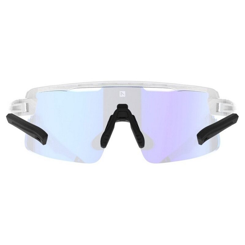 Lunettes vélo AZR Kromic Road RX Blanc Verni Ecran Irise Bleu Photochromique