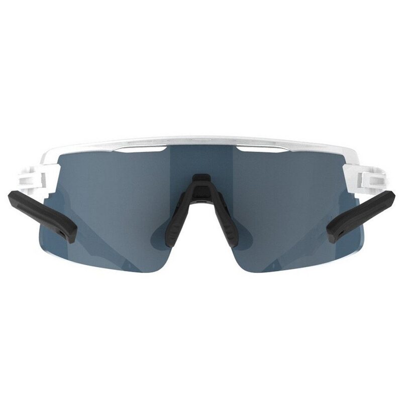 Lunettes vélo AZR Kromic Road RX Blanc Verni Ecran Irise Bleu Photochromique