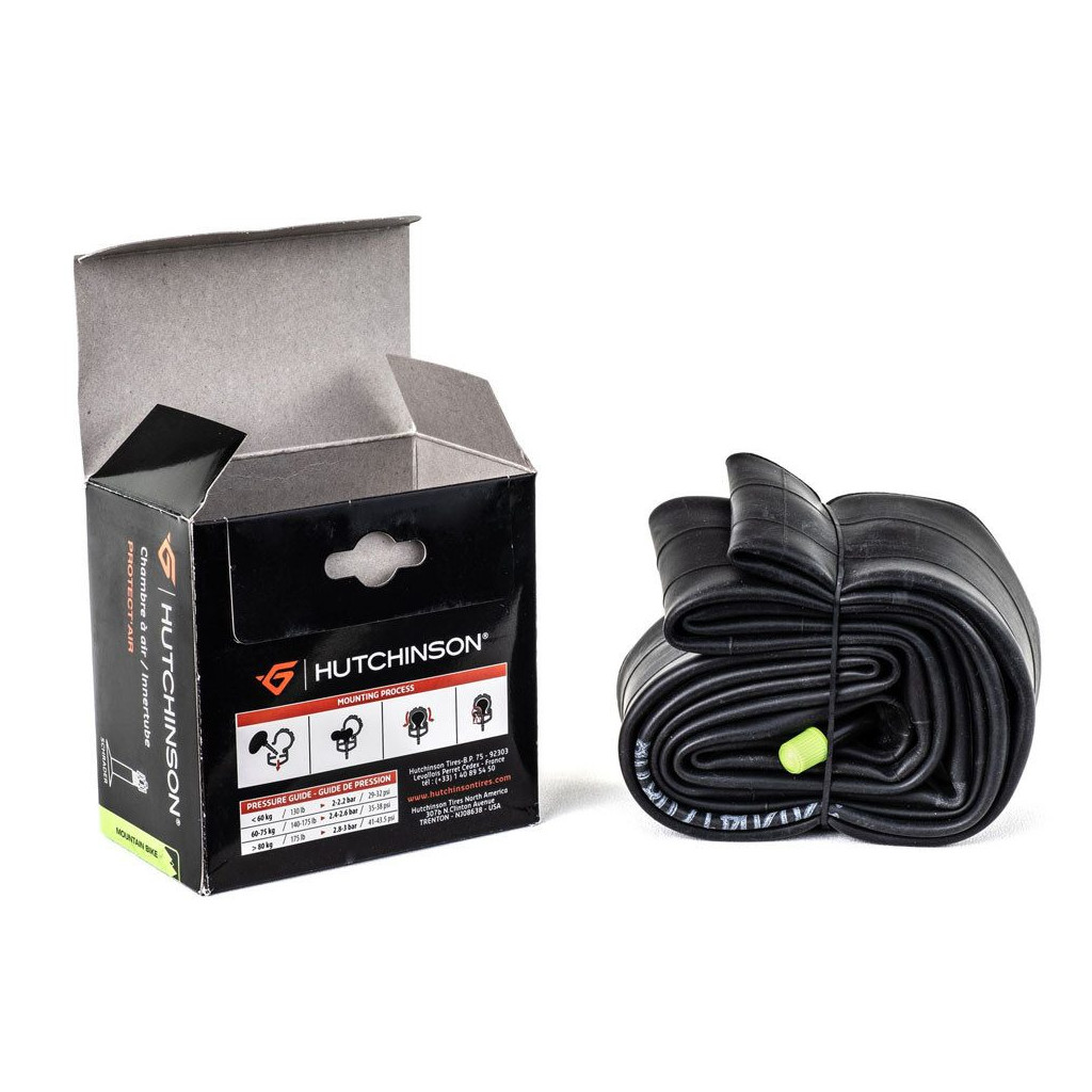 Chambre à Air Hutchinson Protect'Air Auto-Réparante Pour VTT - Anti-crevaison Intégré - Valve Schräder - 27,5 X 1,70-2,35