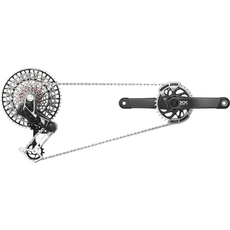 Groupe VTT Sram XX AXS Eagle Capteur de puissance DUB Wide mono-plateau 12V sans freins à disque