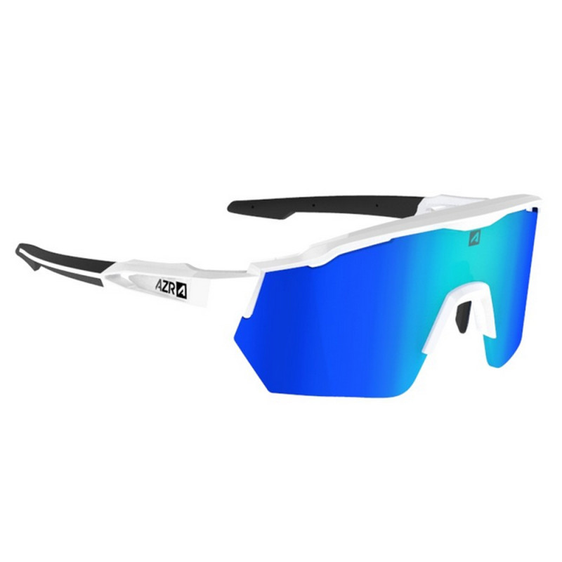 Lunettes v lo AZR Race RX Blanc Verni Ecran Bleu Multicouche route