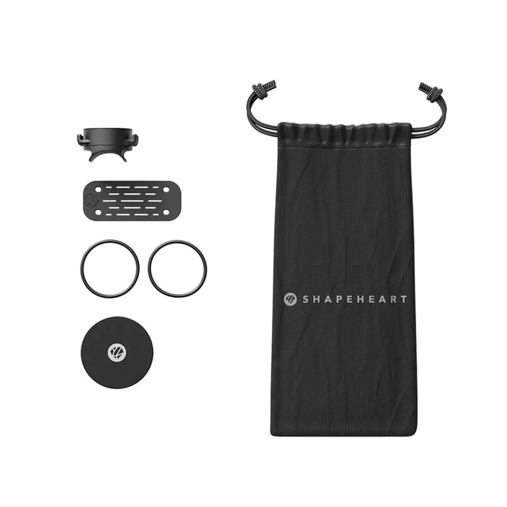 Shapeheart Support Téléphone Vélo Magnétique Ultra Puissant – Pochette + Plaque Métal Fine – Compatible Vélo, VTT, Trottinette, Moto – Fabriqué En France