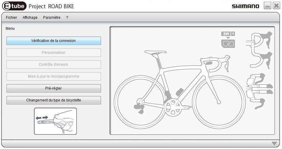 Shimano Di2 E-tube - Etape 1