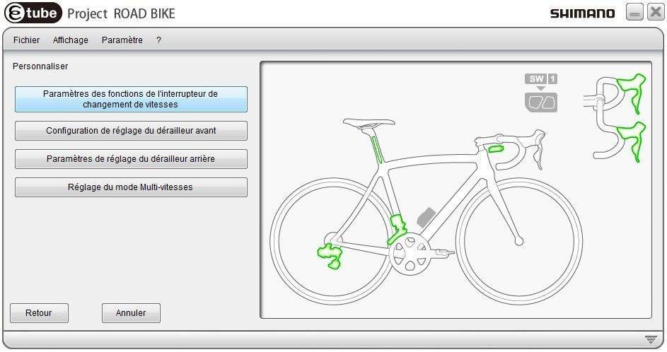 Shimano Di2 E-tube - Etape 8