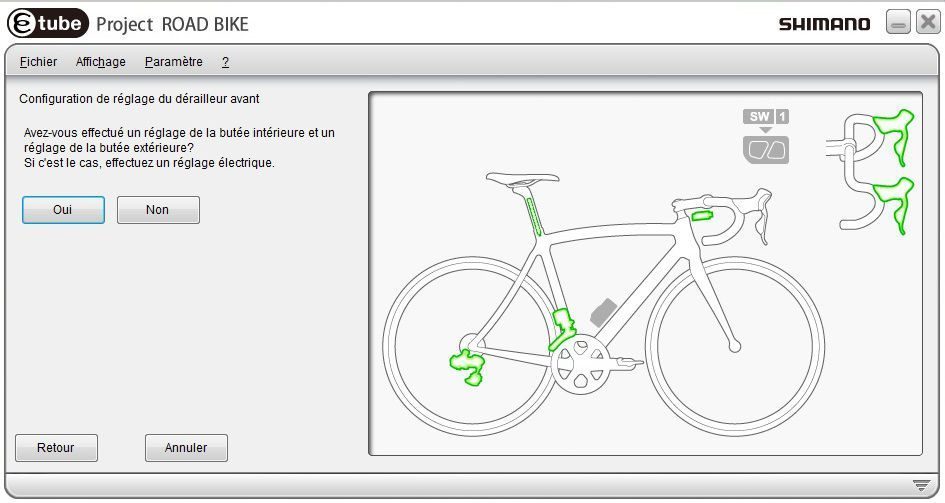 Shimano Di2 E-tube - Etape 2