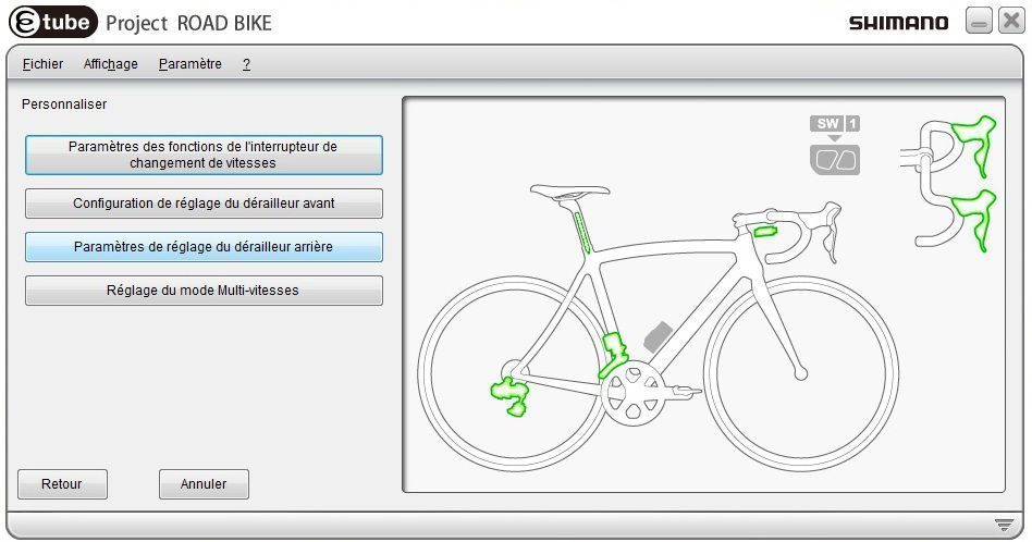 Shimano Di2 E-tube - Etape 4