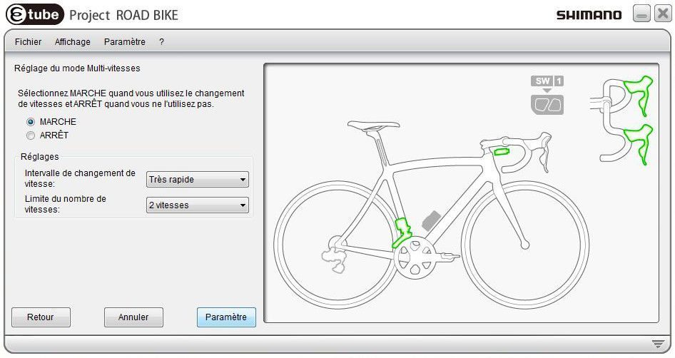 Shimano Di2 E-tube - Etape 8