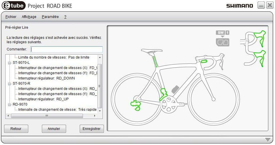 Shimano Di2 E-tube - Etape 3